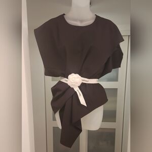 Gracia Asymmetrical Black Top